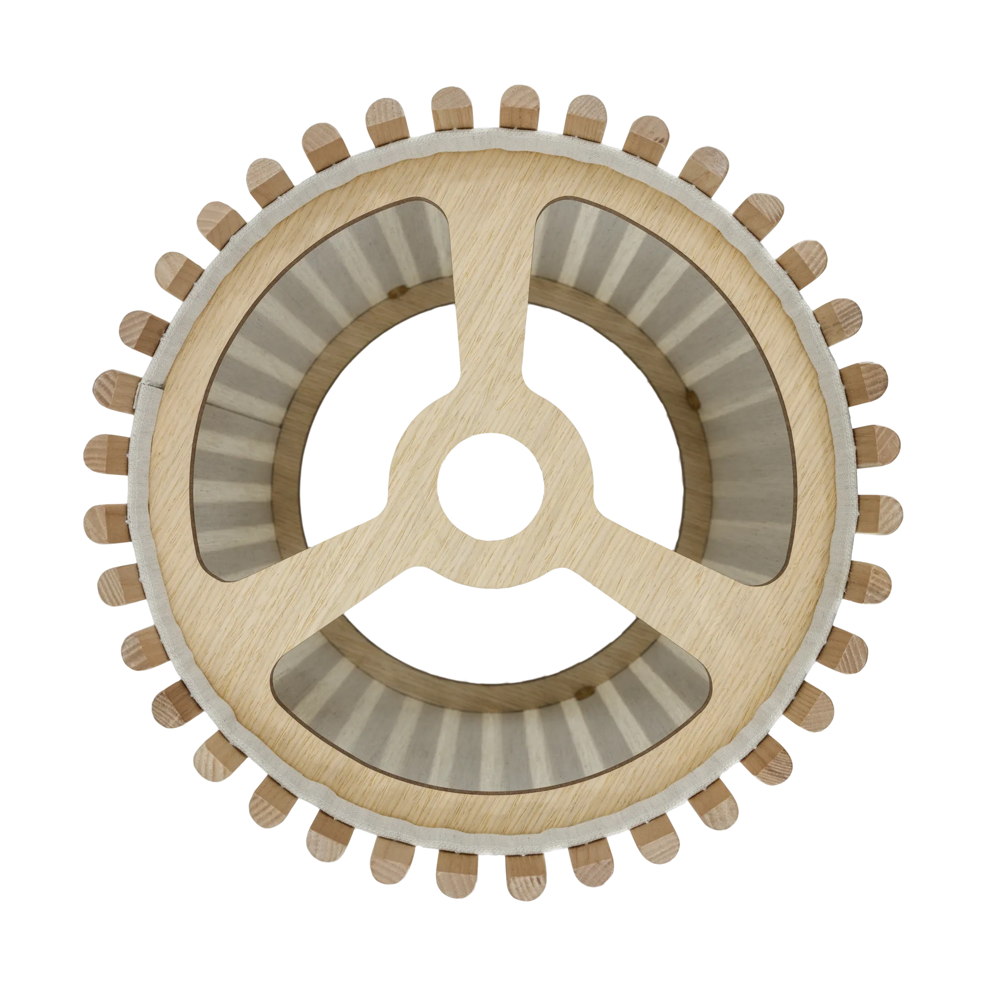 Komorebi pendant large, Circle oak-black Umage