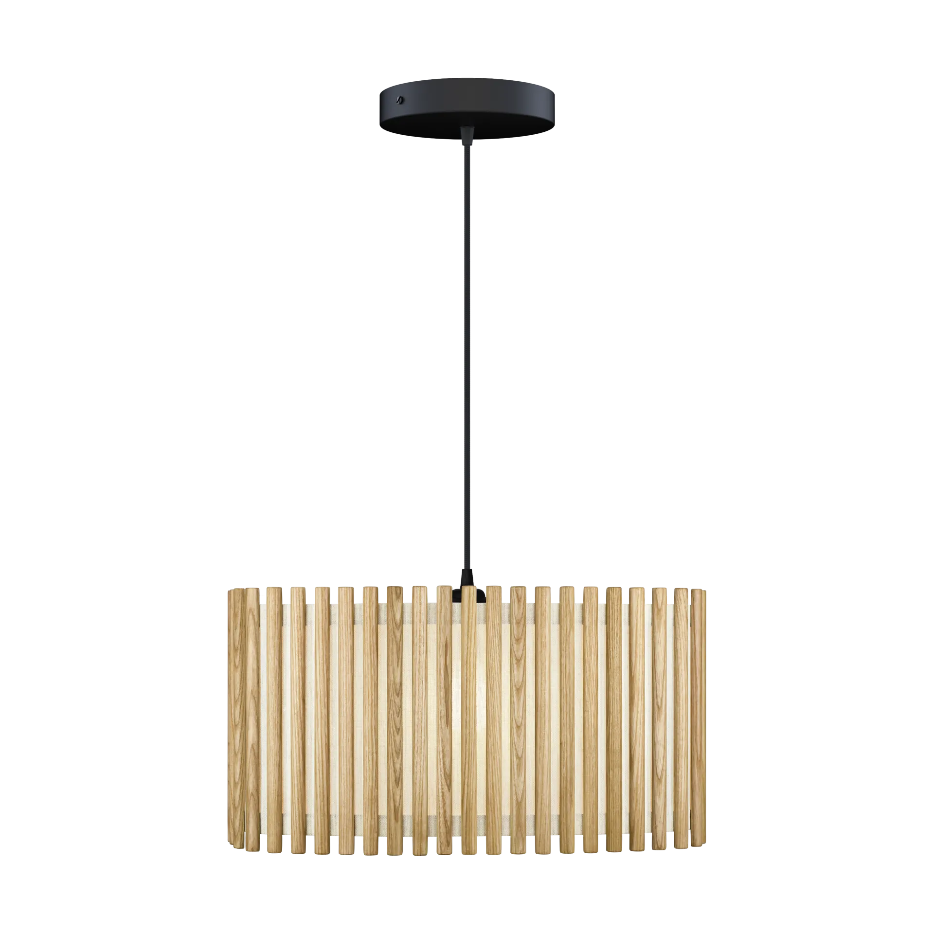 Komorebi pendant large, Rectangular oak-black Umage