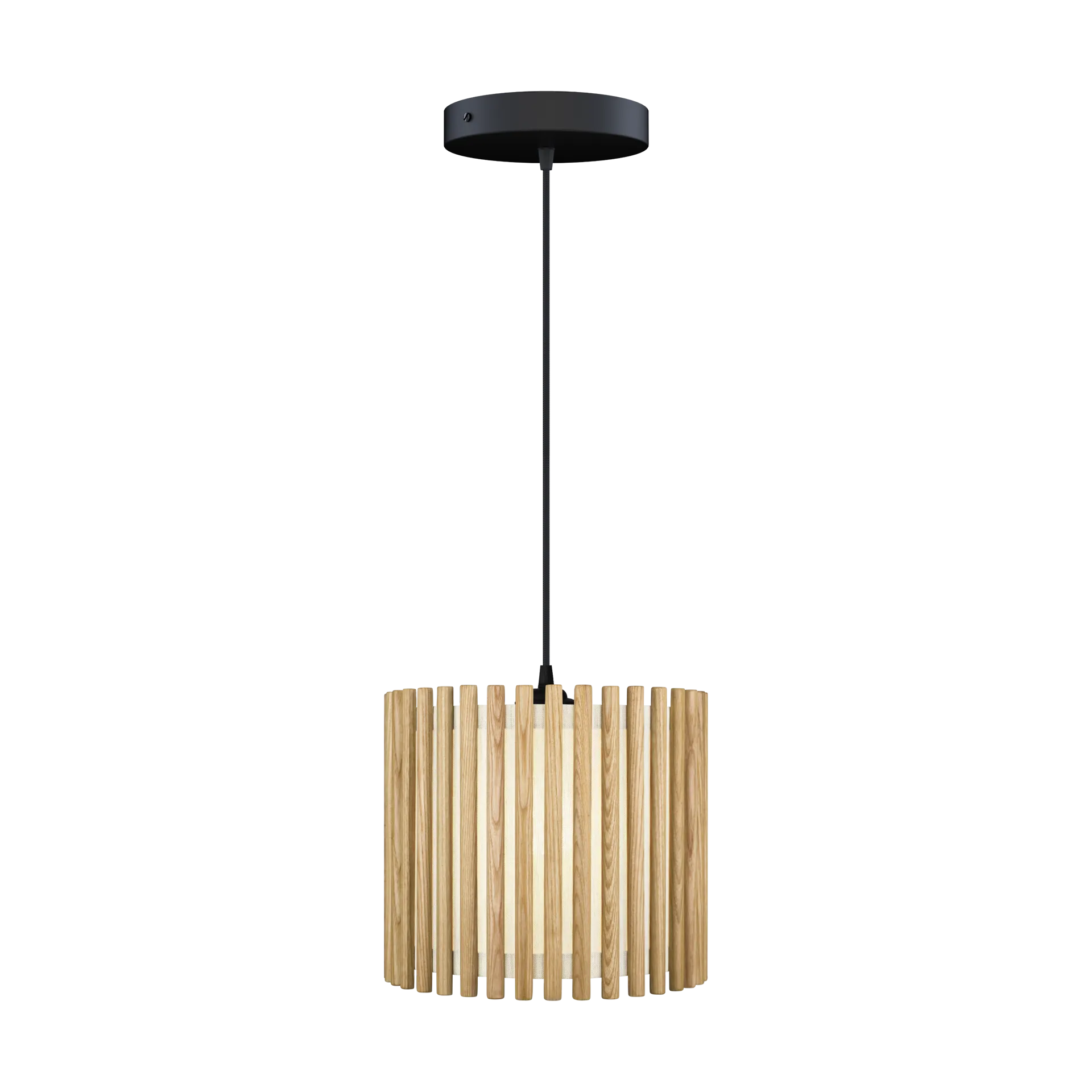 Komorebi pendant medium, Circle oak-black Umage
