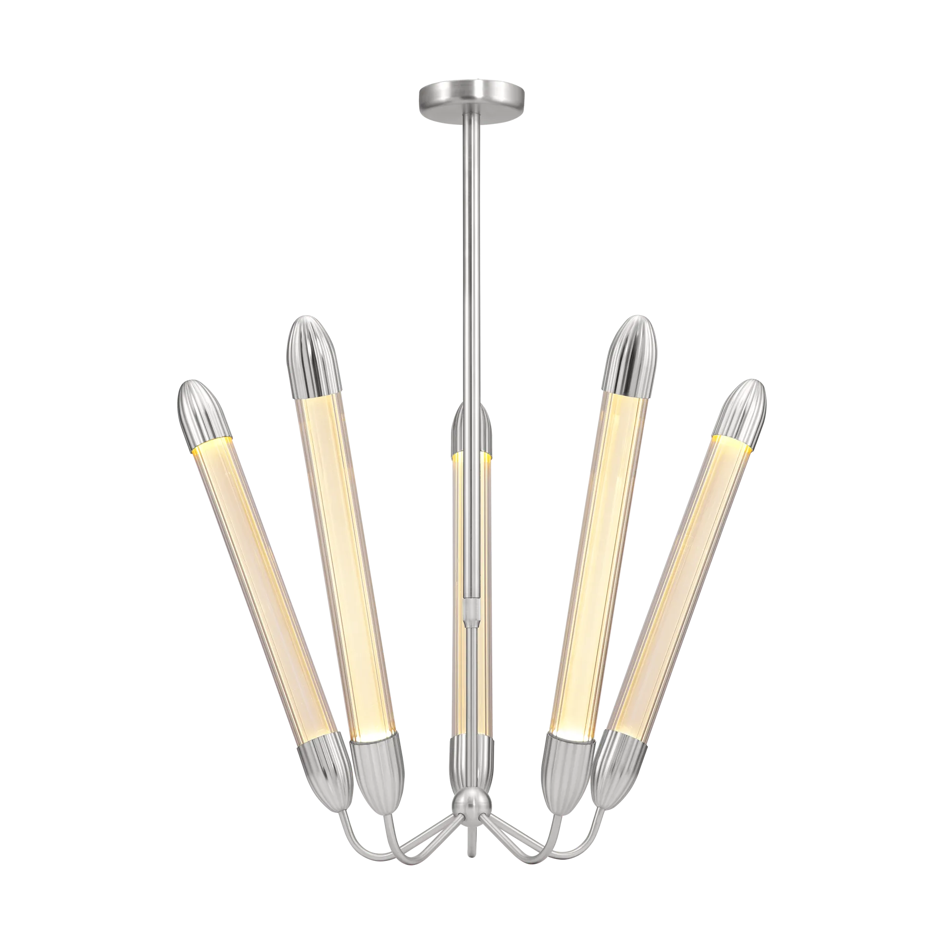 Lemon Squeeze Penta long ceiling lamp, Polished steel Umage