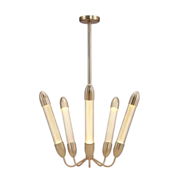 Lemon Squeeze Penta short ceiling lamp - Plated brass - Umage
