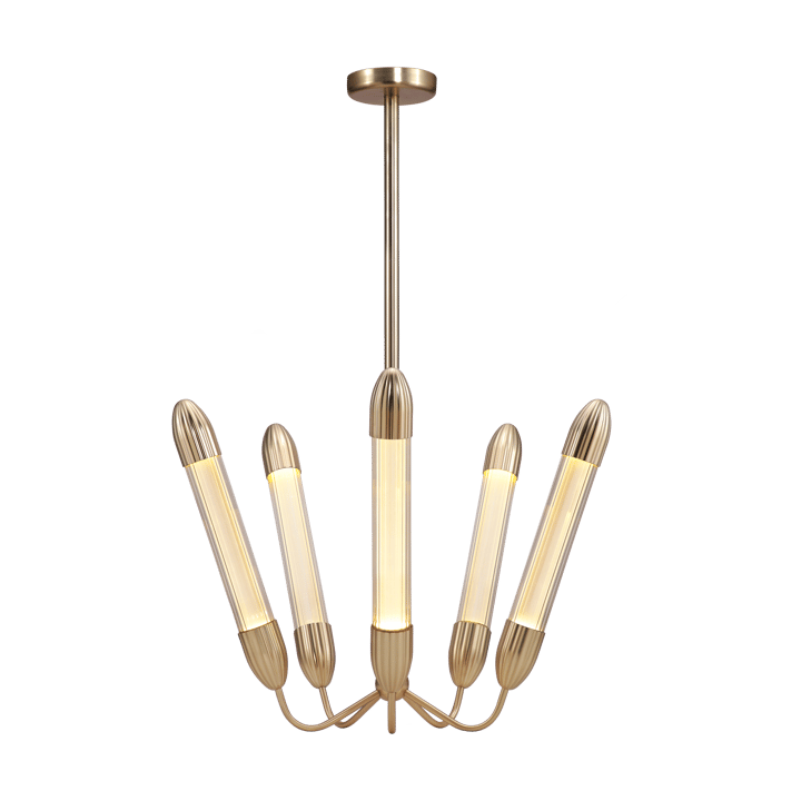 Lemon Squeeze Penta short ceiling lamp, Plated brass Umage