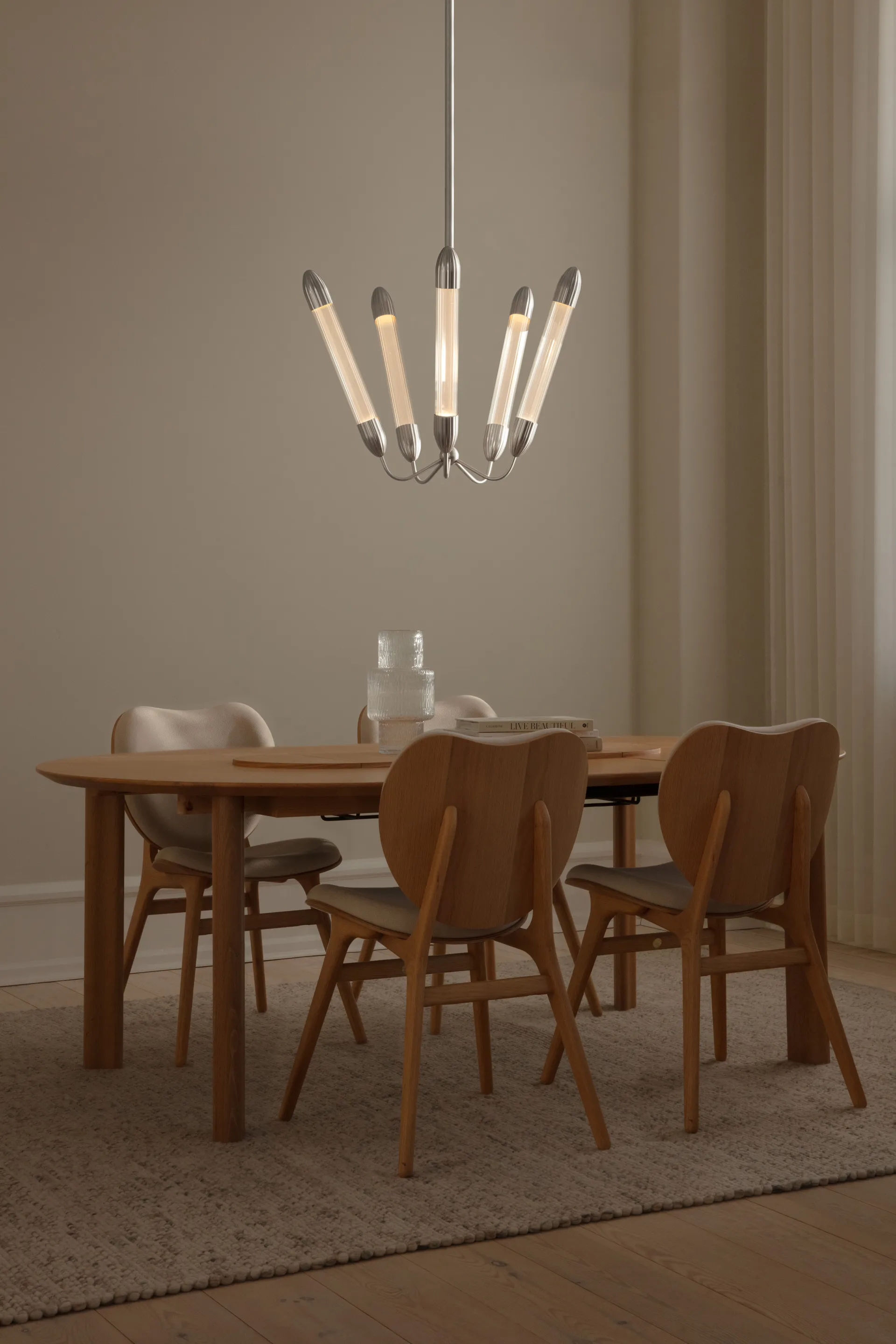 Lemon Squeeze Penta short ceiling lamp, Polished steel Umage