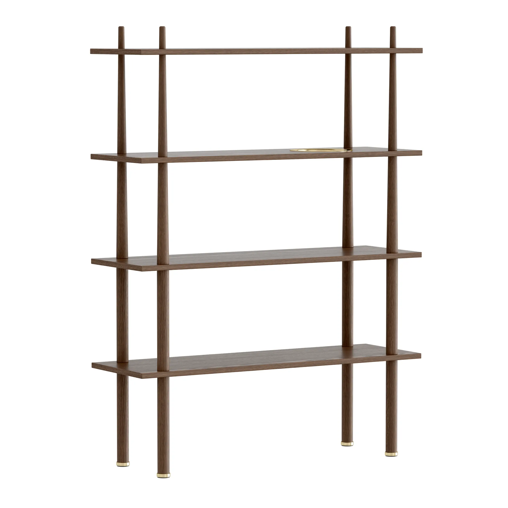 Stories Shelf with 4 shelves, Dark oak Umage