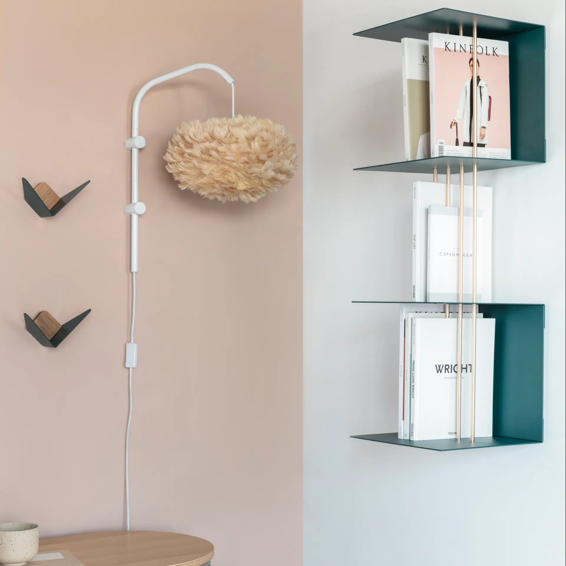 Teaser shelf, Petrol blue Umage