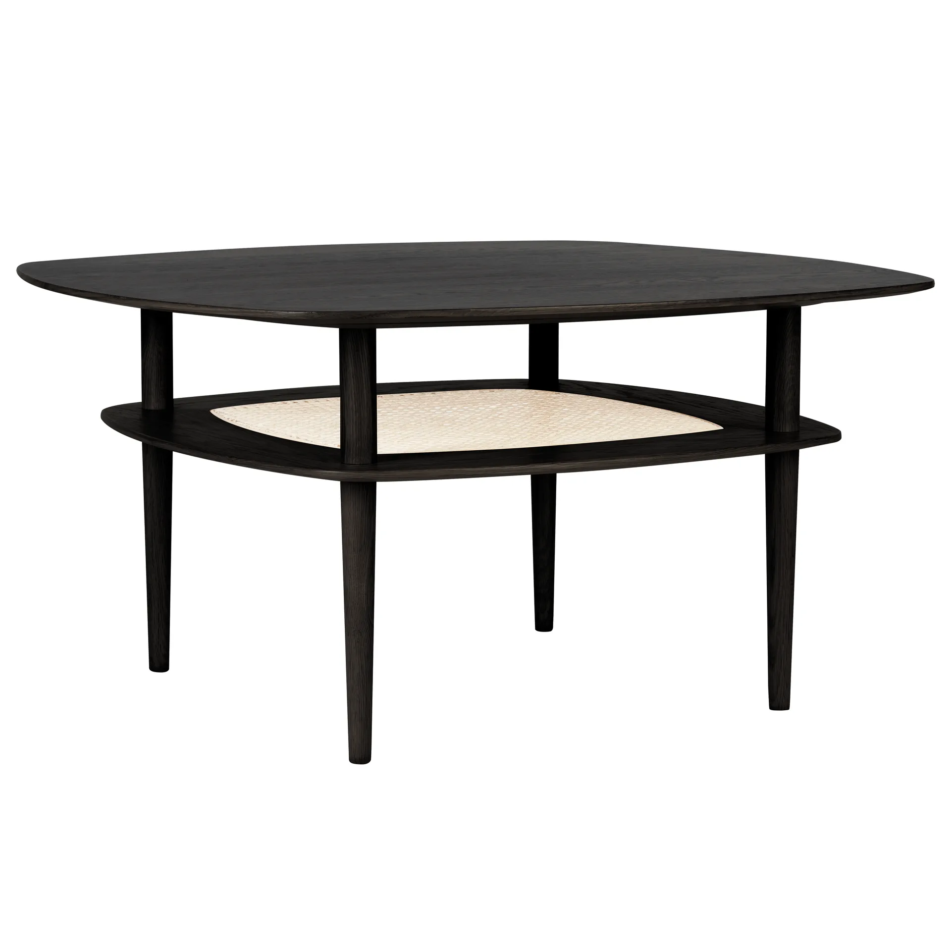 Together Smooth Square coffee table 100x100 cm, Black oak Umage