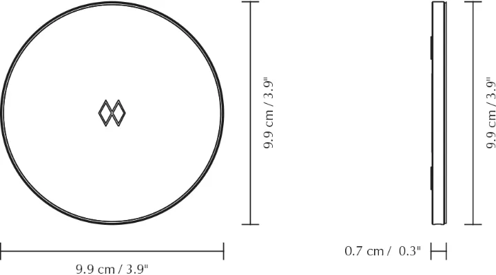 Unifier wireless charger, Black-chrome Umage