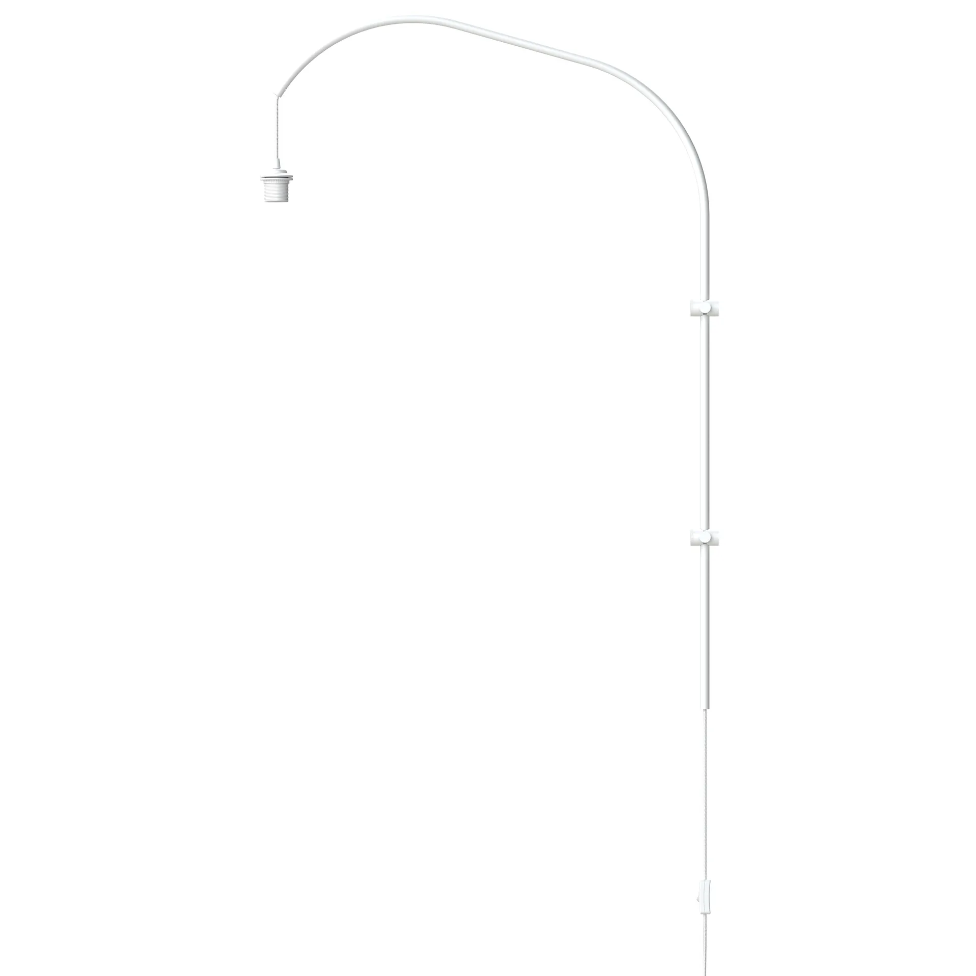 Willow wall hanger for lamp single, white Umage