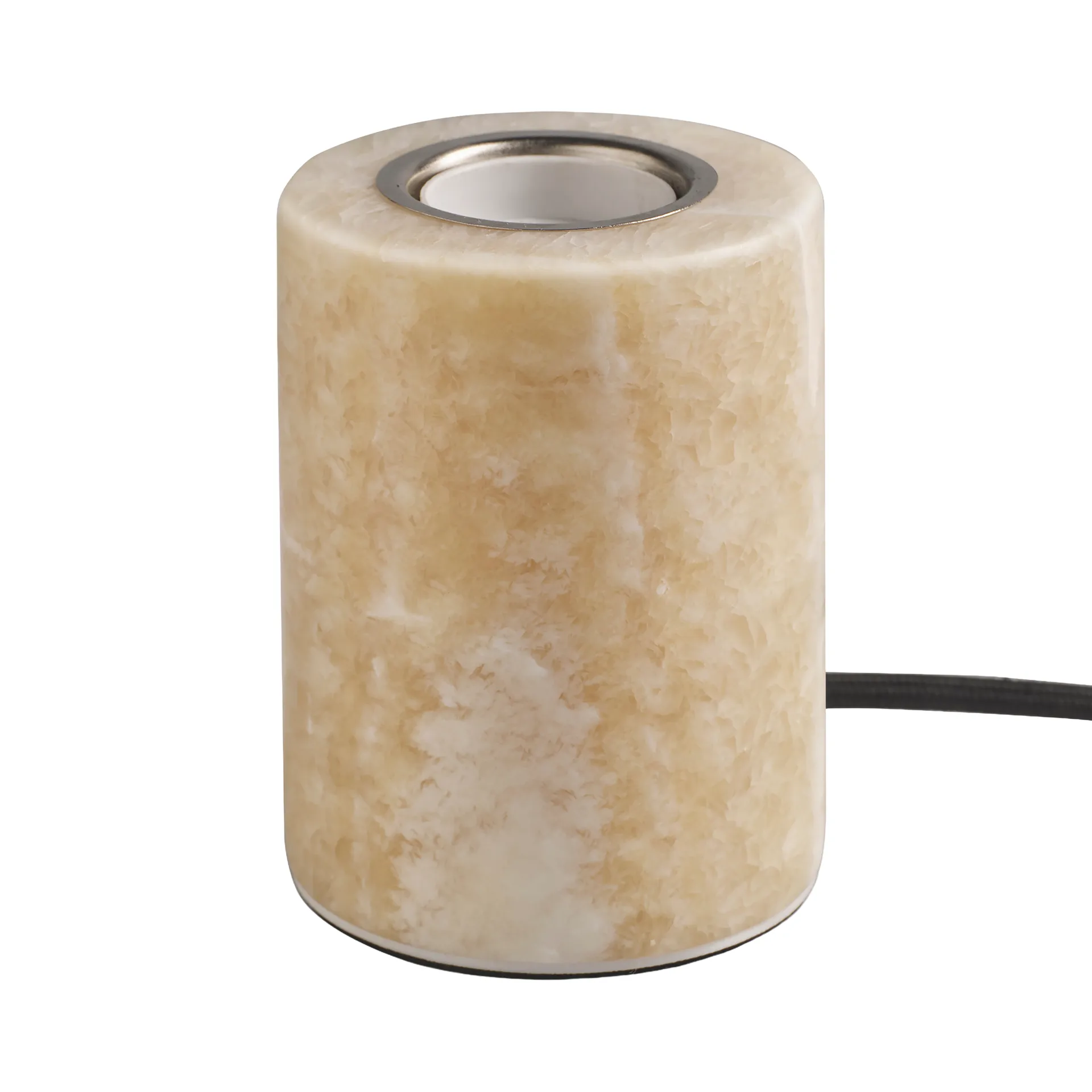 Marble lamp base, Beige silk matte, Ø8x10.5 cm Unison