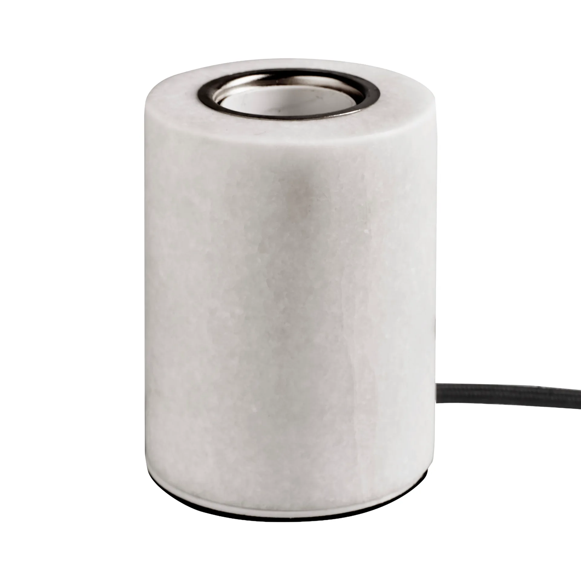 Marble lamp base, White silk matte, Ø8x10.5 cm Unison