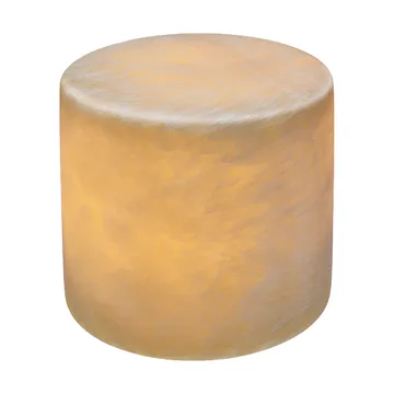 Marble table candle - Beige silk matte, Ø8x8 cm - Unison