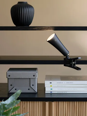 No Cable rechargeable desk lamp - Black, Ø11.7x34.8 cm - Unison