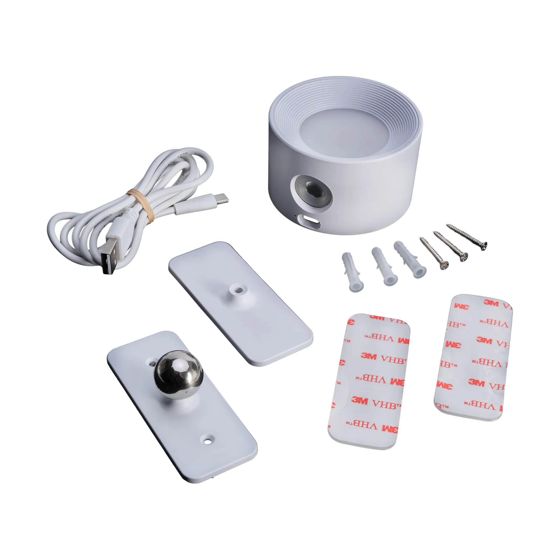 No Cable rechargeable wall lamp, White, Ø8x4.5 cm Unison