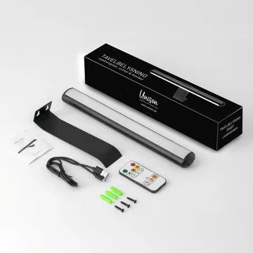 Rechargeable picture light - Black, Ø4x32 cm - Unison