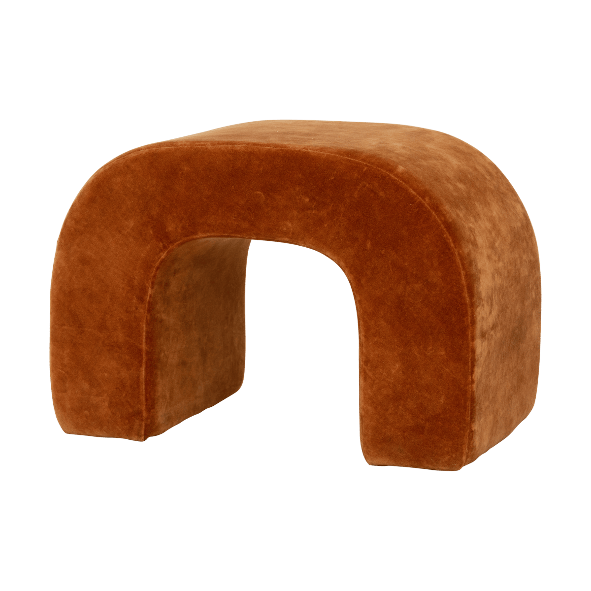 URBAN NATURE CULTURE Arch puff 30x50 cm Adobe | Scandinavian Design | Sitting poufs | Brown