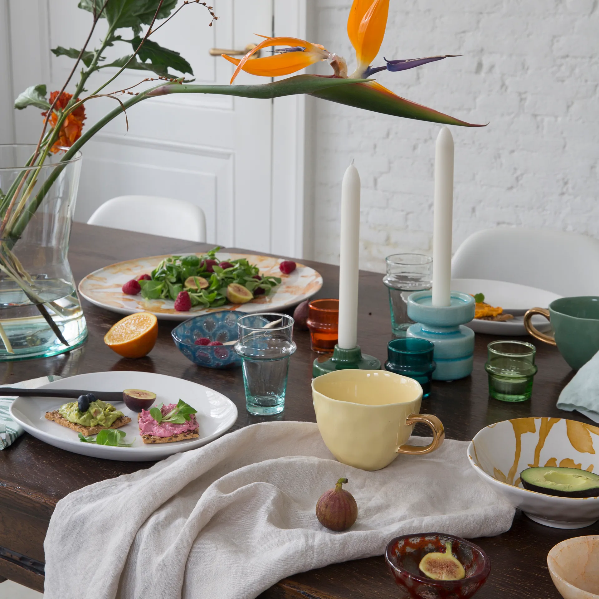 Drinking glass recycled small, Clear-green URBAN NATURE CULTURE