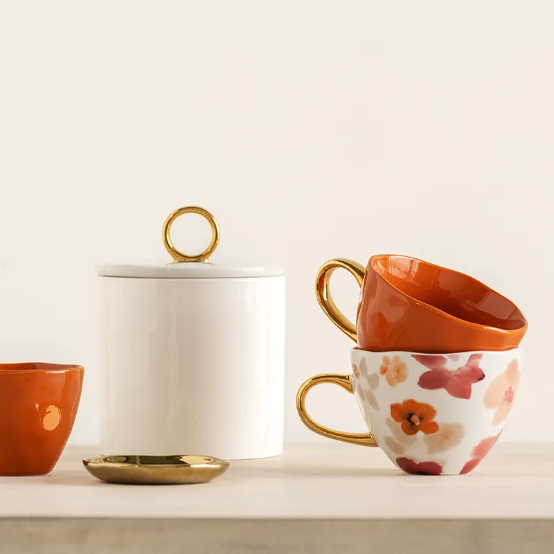 Good Morning Coffee cup mini 17.5 cl, Burnt orange URBAN NATURE CULTURE