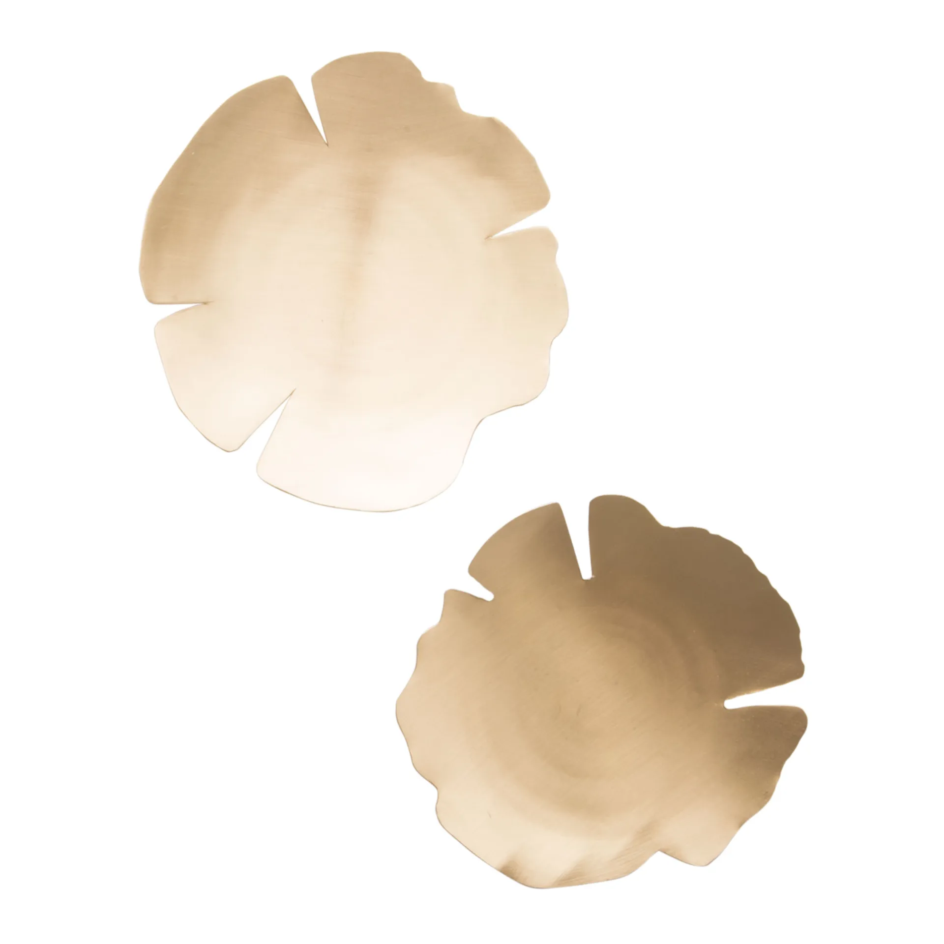 Leaves decorative saucer 2-pack, Brass URBAN NATURE CULTURE