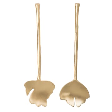Leaves salad cutlery 2 pieces - Brass - URBAN NATURE CULTURE