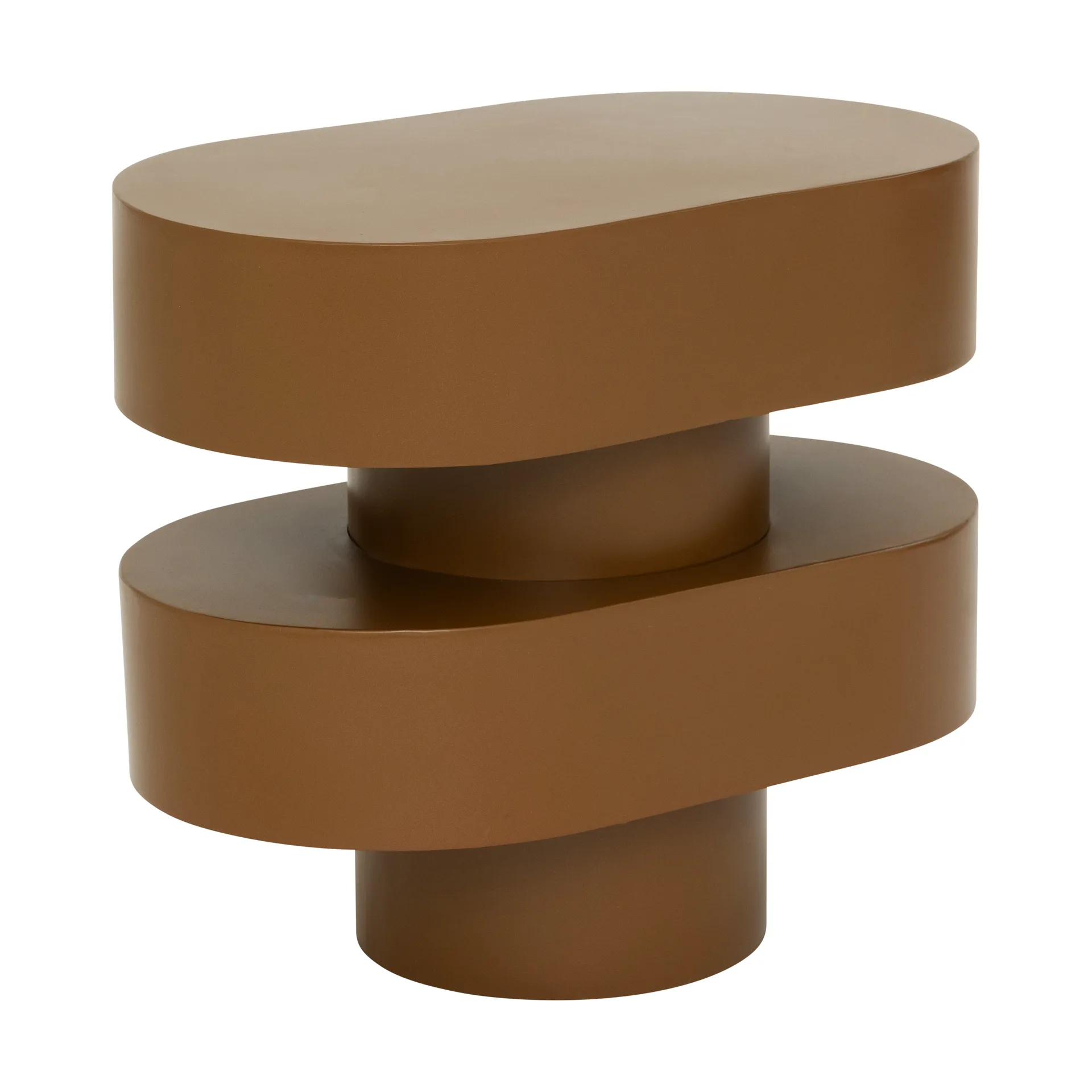 Oval side table 34 cm, Golden brown URBAN NATURE CULTURE