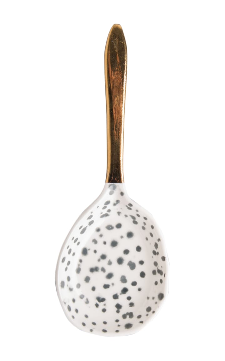 Spoon kuba serving dish 16 cm - Black-white-gold - URBAN NATURE CULTURE