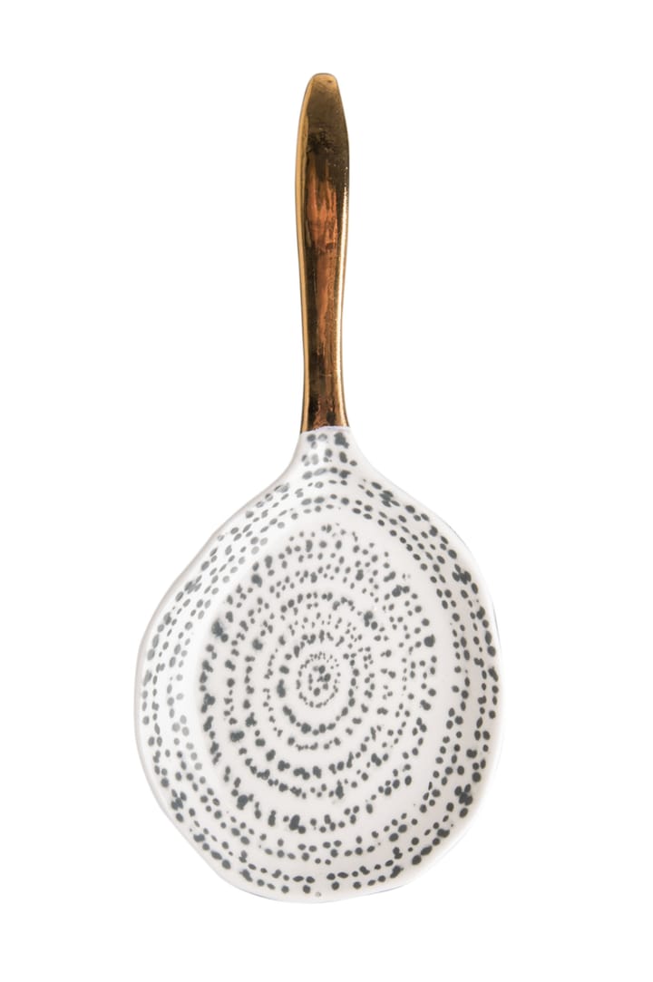 Spoon kuba serving dish 19.5 cm - Black-white-gold - URBAN NATURE CULTURE