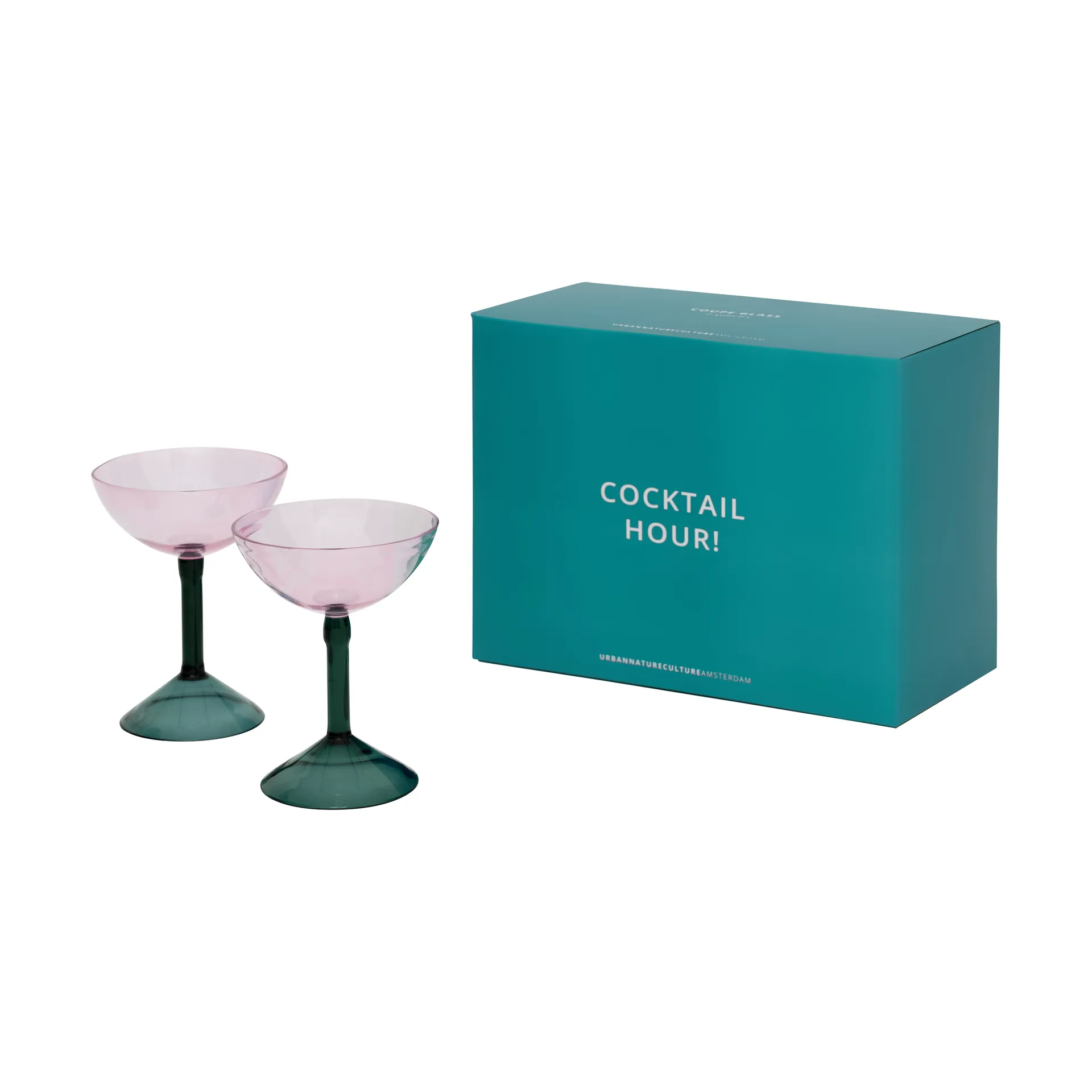 Urban Nature Culture gift set coupe glasses 2-pack, Pink URBAN NATURE CULTURE