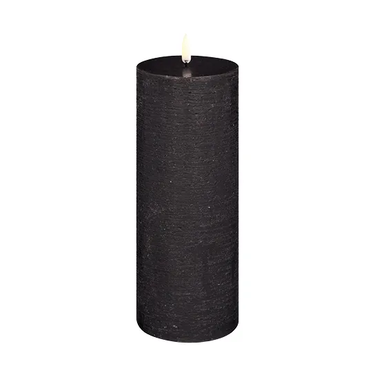 Uyuni Lighting Pillar LED candle o7,8x20 cm Black | Scandinavian Design | String lights & decorative lighting | Black