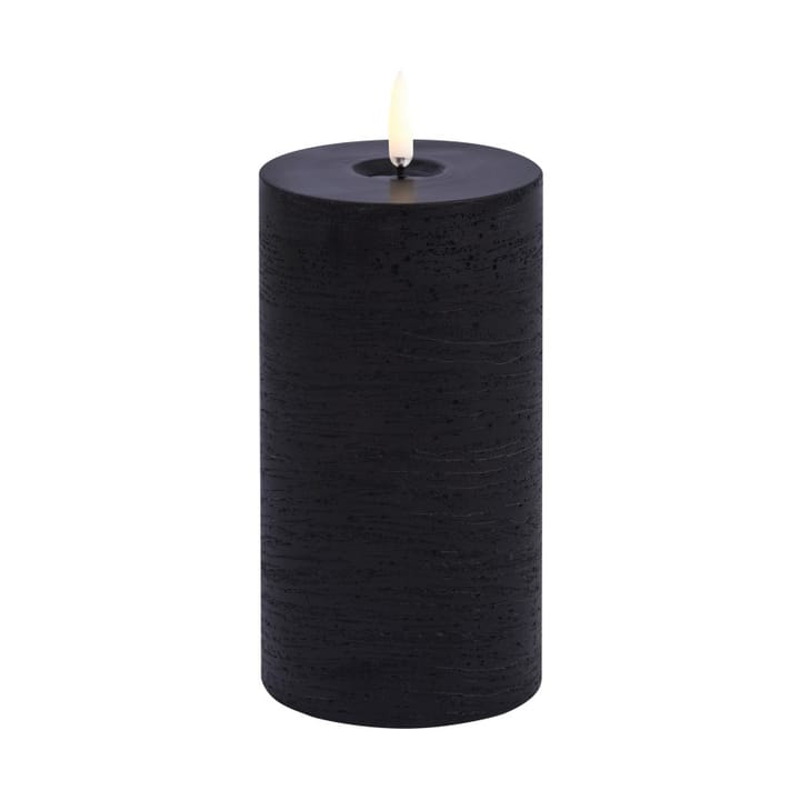 Uyuni LED Block Candle melted - Black rustic, Ø7.8x15 cm - Uyuni Lighting