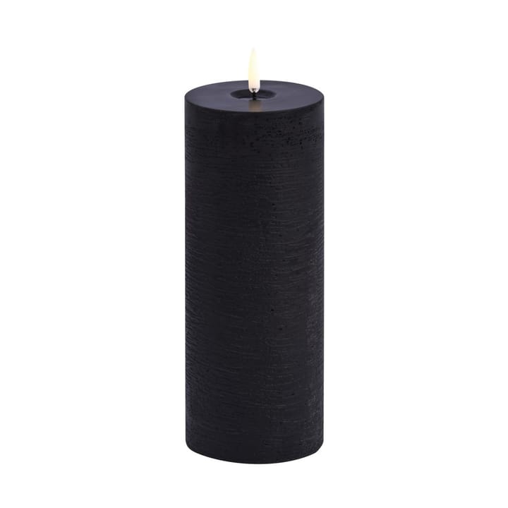 Uyuni LED Block Candle melted - Black rustic, Ø7.8x20 cm - Uyuni Lighting