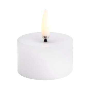 Uyuni LED Block Candle melted - White, Ø5x2.8 cm - Uyuni Lighting