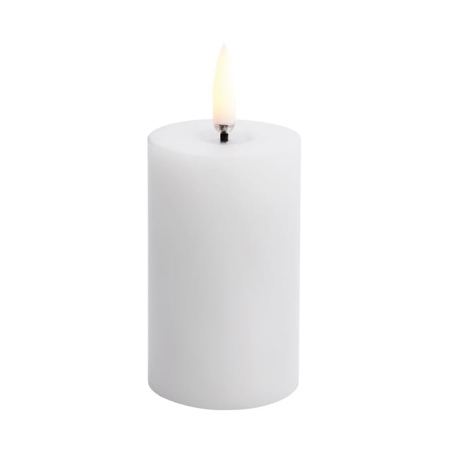 Uyuni LED Block Candle melted - White, Ø5x7.5 cm - Uyuni Lighting