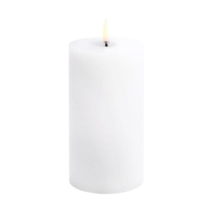 Uyuni LED Block Candle melted - White rustic, Ø7.8x15 cm - Uyuni Lighting