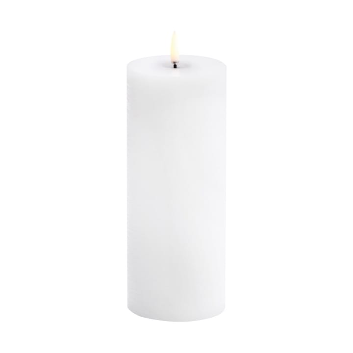 Uyuni LED Block Candle melted - White rustic, Ø7.8x20 cm - Uyuni Lighting