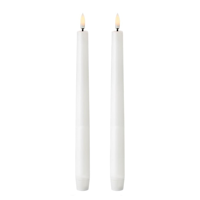 Uyuni Lighting Uyuni LED Taper candles white 2-pack 25,2 cm