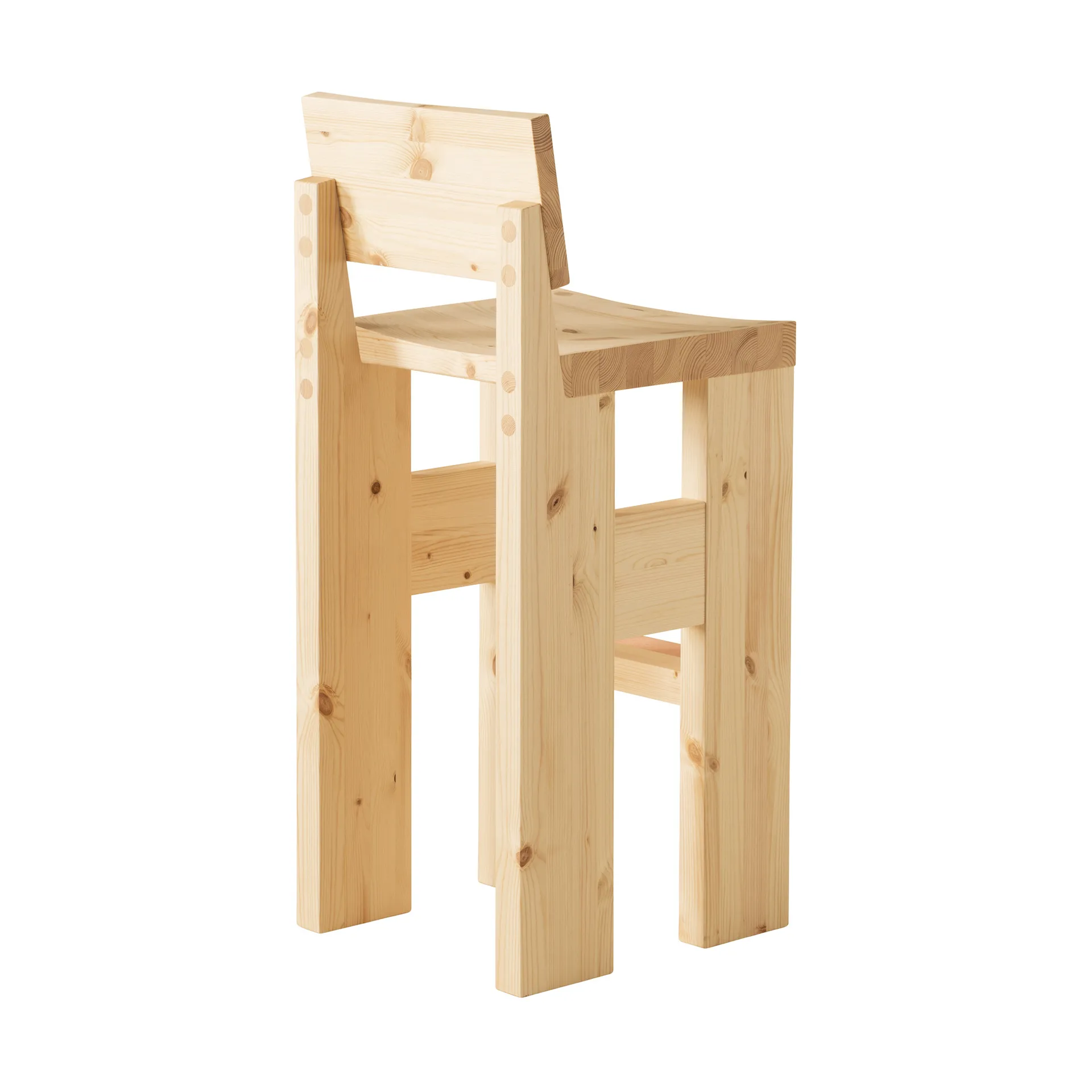 001 Bar Stool bar stool, Matte oil-waxed pine, 75 cm Vaarnii