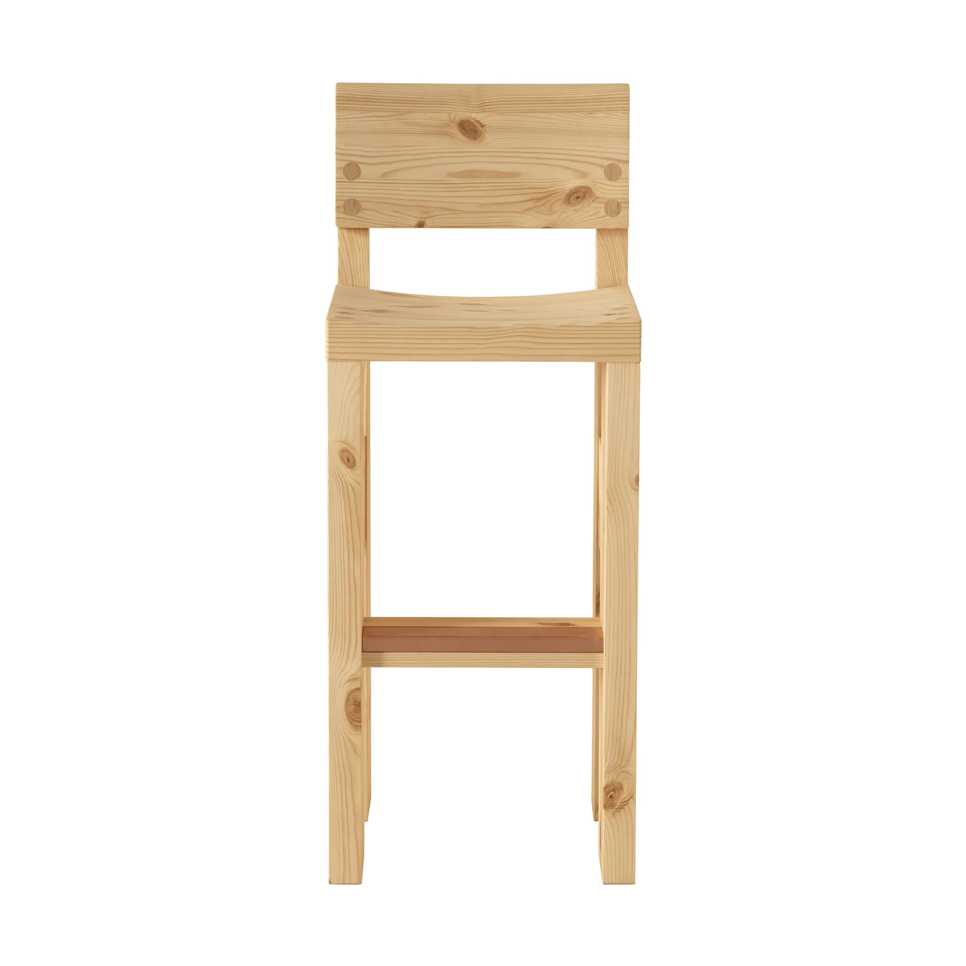 001 Bar Stool bar stool, Matte oil-waxed pine, 75 cm Vaarnii