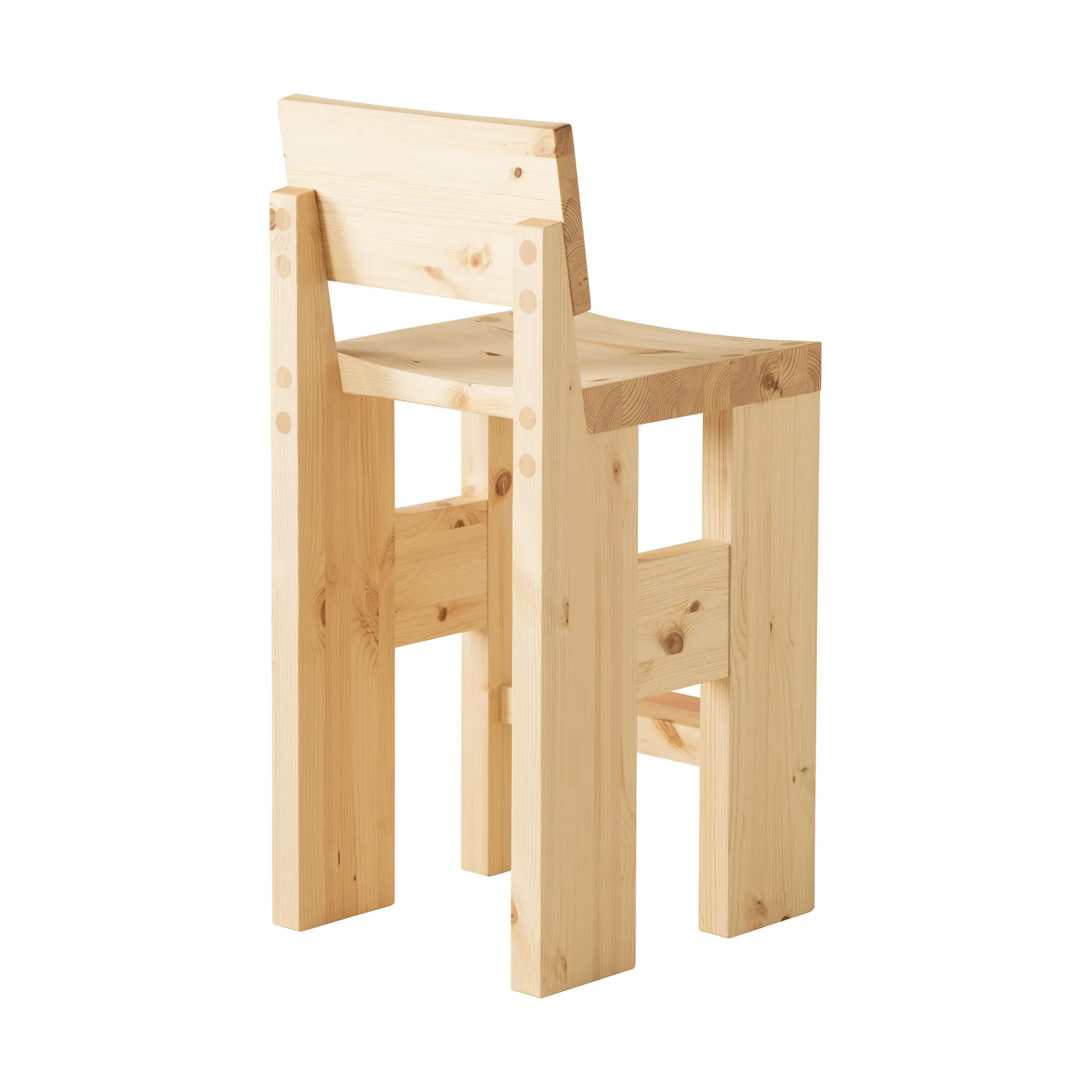 001 Bar Stool bar stool, Matte oiled-waxed pine, 65 cm Vaarnii