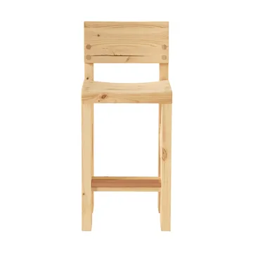 001 Bar Stool bar stool - Matte oiled-waxed pine, 65 cm - Vaarnii