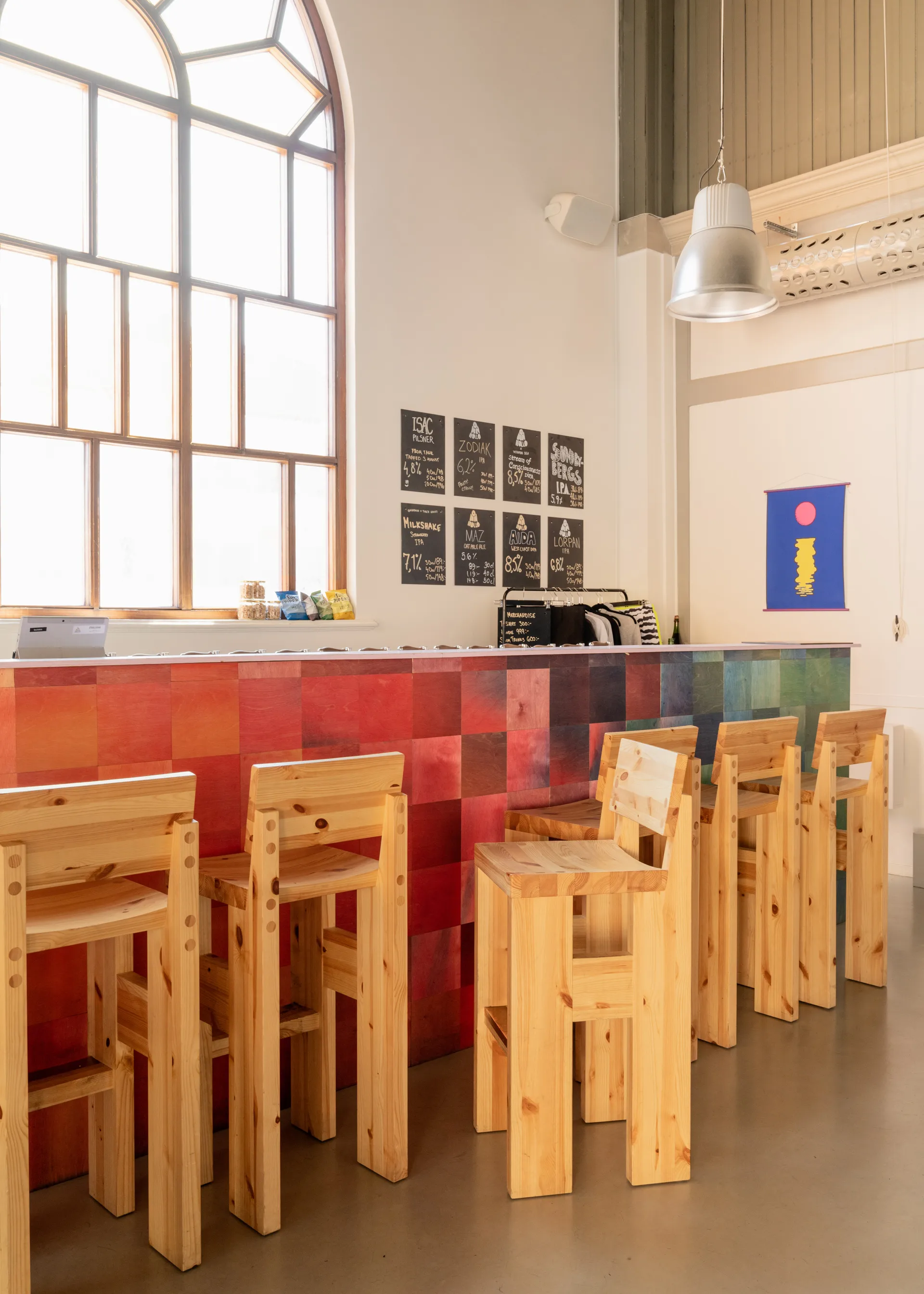 001 Bar Stool bar stool, Matte oiled-waxed pine, 65 cm Vaarnii