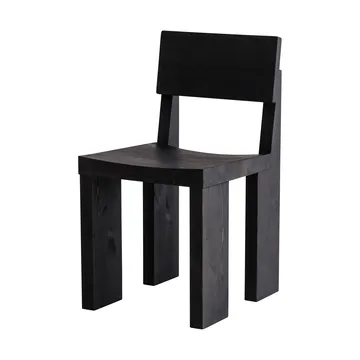 001 Dining Chair chair - Black-stained pine - Vaarnii