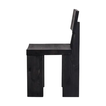 001 Dining Chair chair - Black-stained pine - Vaarnii