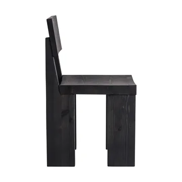 001 Dining Chair chair - Black-stained pine - Vaarnii