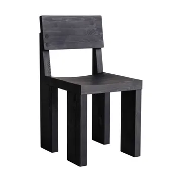 001 Dining Chair chair - Black-stained pine - Vaarnii