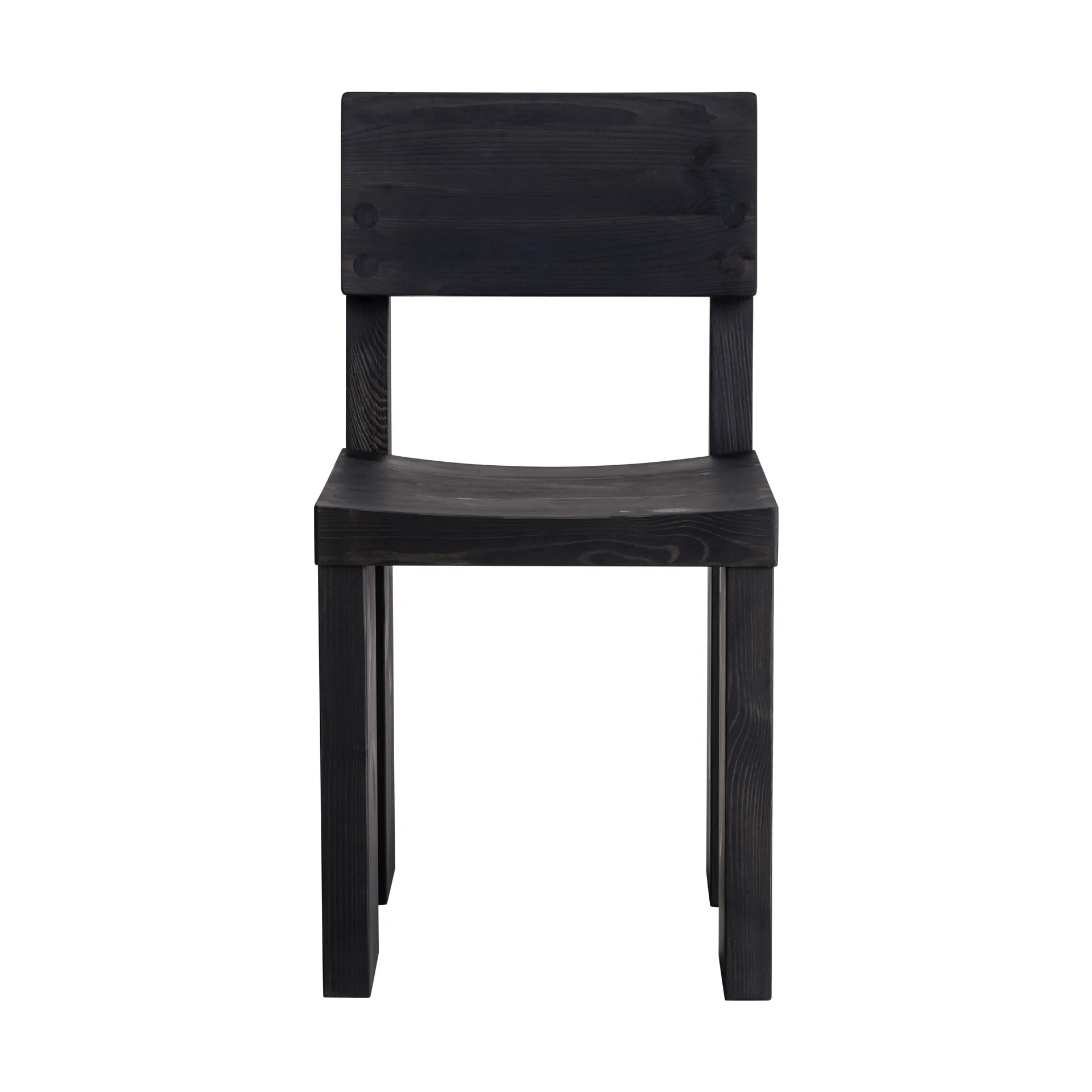001 Dining Chair chair, Black-stained pine Vaarnii