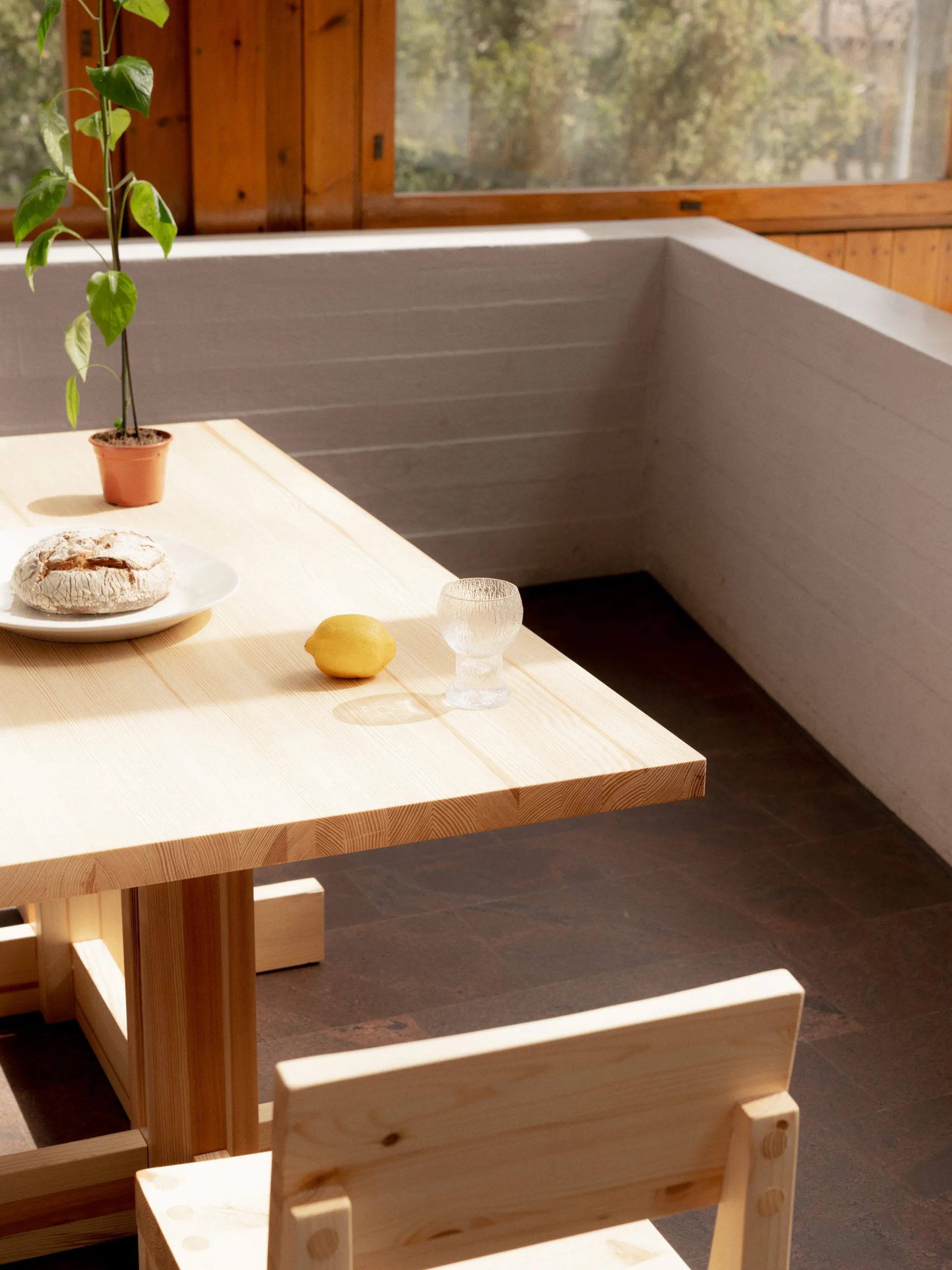 001 Dining Chair chair, Matte oil-waxed pine Vaarnii