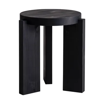 001 Stool stool - Black-stained pine, Ø40x44 cm - Vaarnii