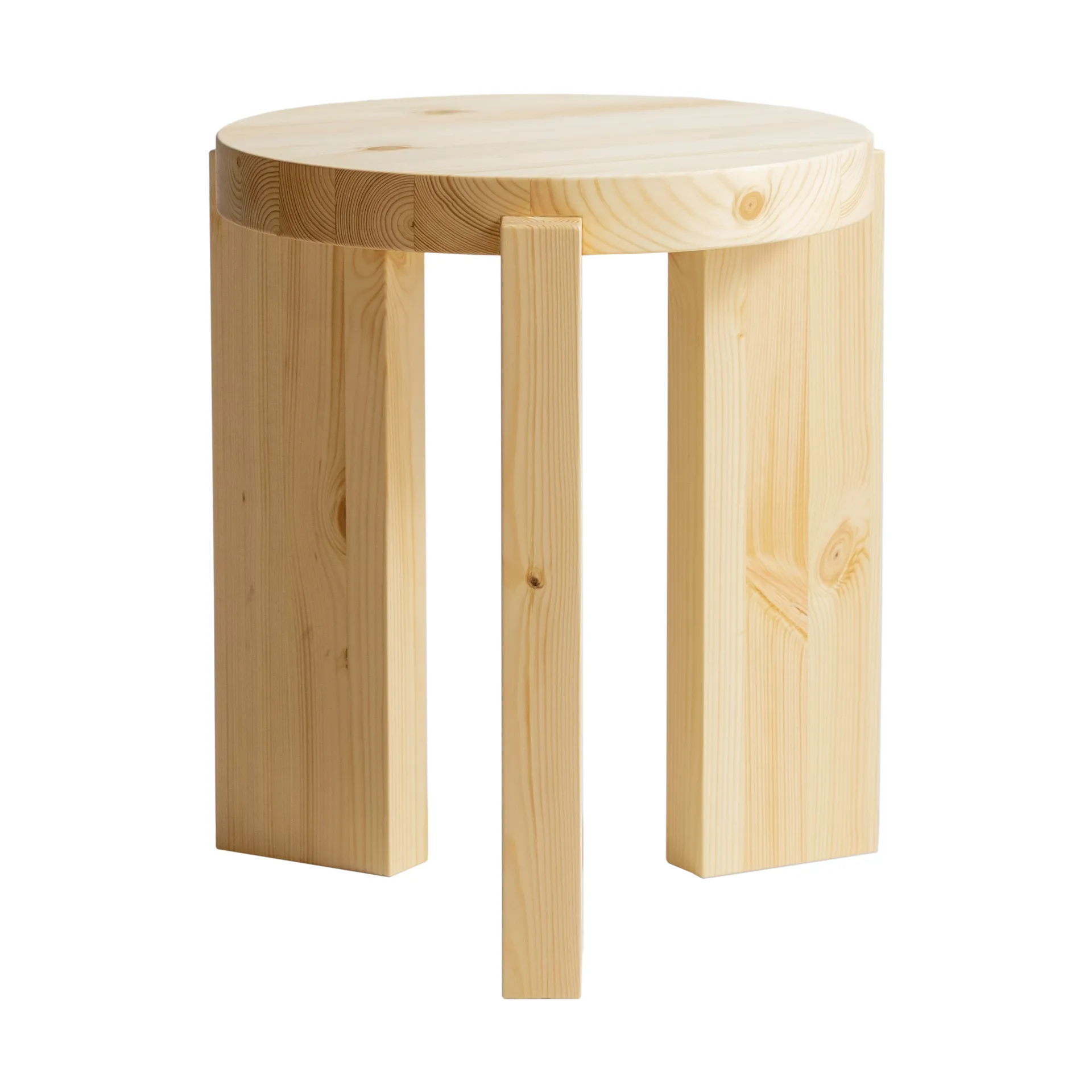 001 Stool stool, Matte oil-waxed pine, Ø40x44 cm Vaarnii