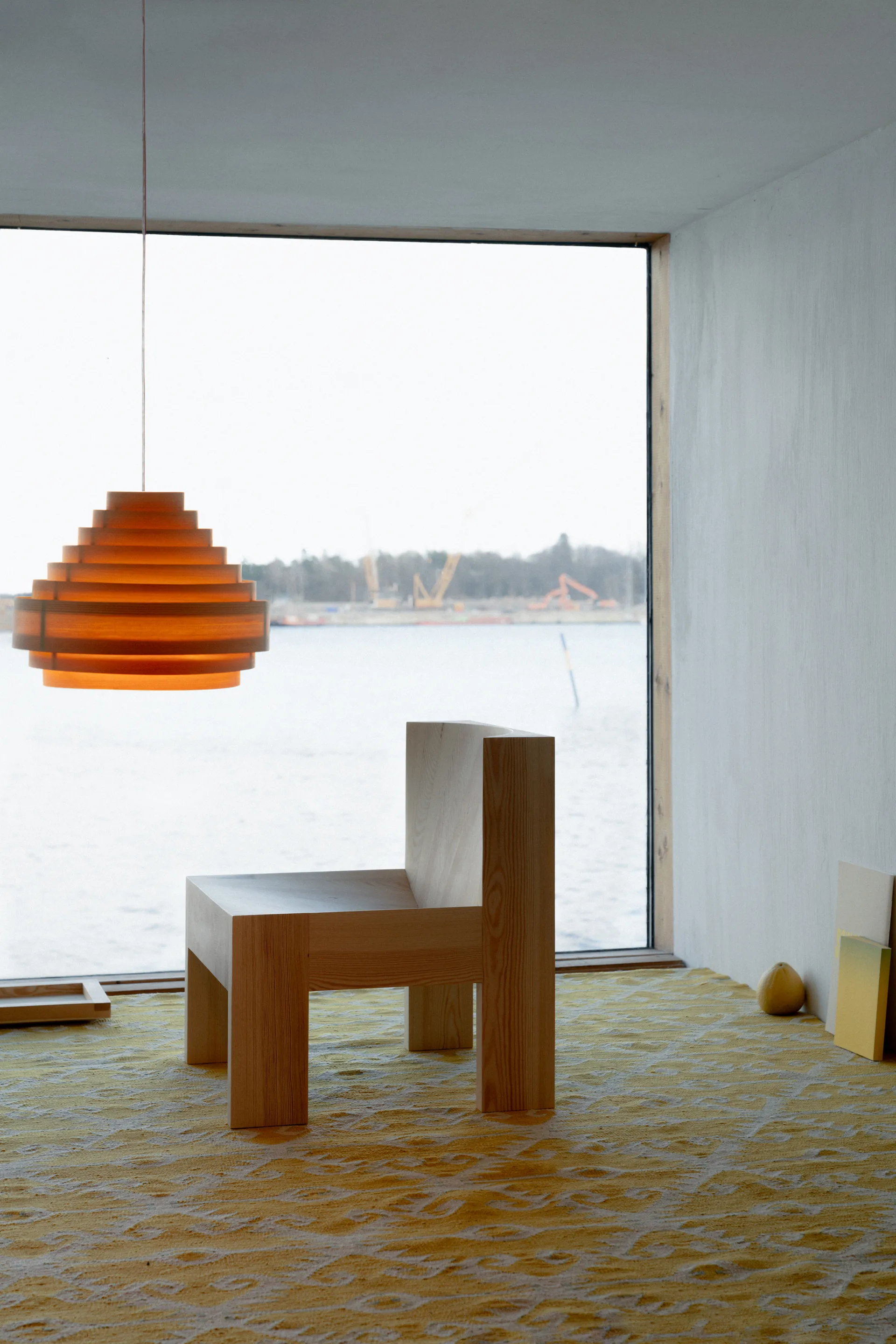 005 Lounge Chair lounge chair, Matte oil-waxed pine Vaarnii