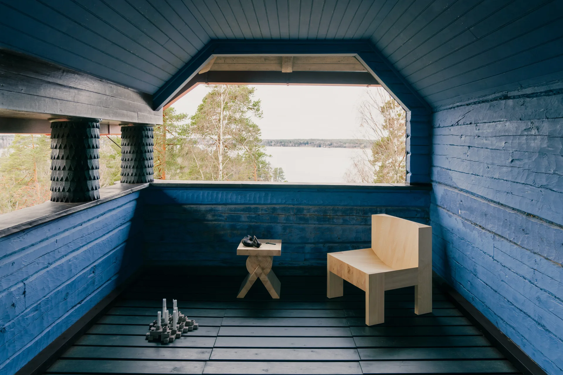 005 Lounge Chair lounge chair, Matte oil-waxed pine Vaarnii